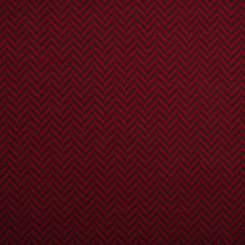 Preview: Bio-Jacquard Baumwolle Fischgrät Kirsche (GOTS) - Stoffonkel | Meterware